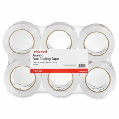 Universal Deluxe General-Purpose Acrylic Box Sealing Tape, 2 mil, 3