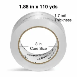 Universal Deluxe General-Purpose Acrylic Box Sealing Tape, 1.7 mil, 3