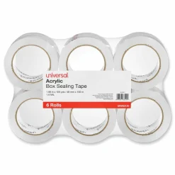 Universal Deluxe General-Purpose Acrylic Box Sealing Tape, 1.7 mil, 3