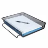 Universal Deluxe Mesh Stackable Front Load Tray, 1 Section, Letter Size Files, 11.25" x 13" x 2.75", Black