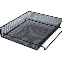 Universal Deluxe Mesh Stackable Front Load Tray, 1 Section, Letter Size Files, 11.25" x 13" x 2.75", Black