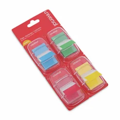 Universal Deluxe Pop-Up Page Flags, 1 x 1.75, Four Assorted Colors, 50 Flags/Dispenser, 4 Dispensers/Pack