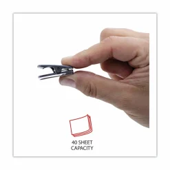 Universal Deluxe Recycled Cubicle Clips, 40 Sheet Capacity, Charcoal, 24/Pack