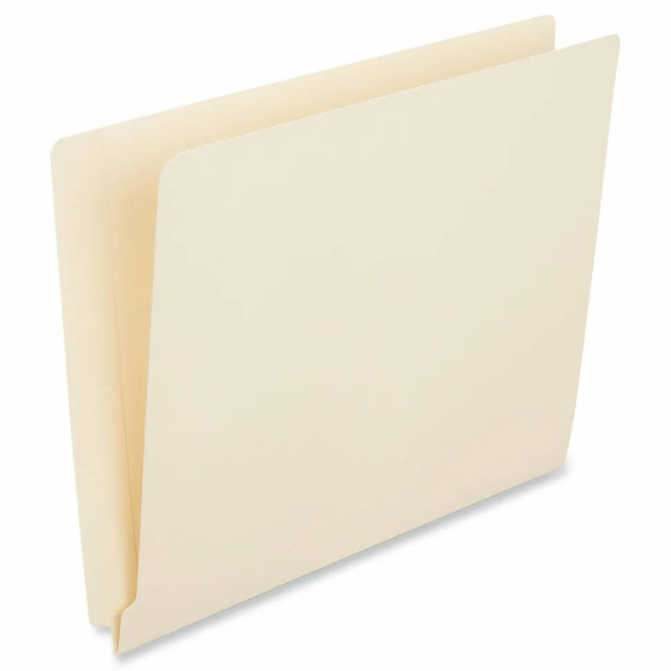 Universal Deluxe Reinforced End Tab Folders, Straight Tabs, Letter Size, 0.75" Expansion, Manila, 100/Box