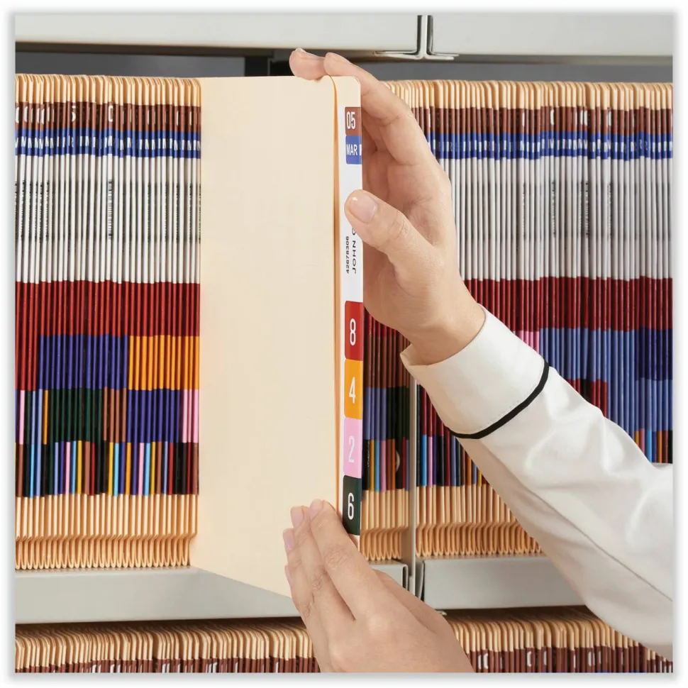 Universal Deluxe Reinforced End Tab Folders, Straight Tabs, Letter Size, 0.75" Expansion, Manila, 100/Box