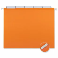Universal Deluxe Reinforced Recycled Hanging File Folders, Letter Size, 1/5-Cut Tabs, Assorted, 25/Box