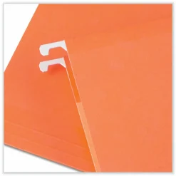 Universal Deluxe Reinforced Recycled Hanging File Folders, Letter Size, 1/5-Cut Tabs, Assorted, 25/Box