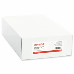 Universal Deluxe Tyvek Envelopes, #10 1/2, Square Flap, Self-Adhesive Closure, 9 x 12, White, 100/Box
