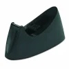 Universal Desktop Tape Dispenser, Weighted Nonskid Base, 1" Core, Black