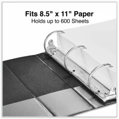 Universal Economy D-Ring Vinyl View Binder, 8 1/2