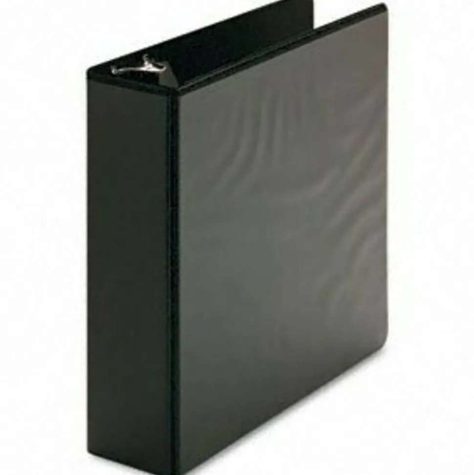 Universal Economy D-Ring Vinyl View Binder, 8 1/2" x 11", 3" Capacity, Black