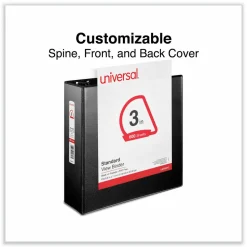 Universal Economy D-Ring Vinyl View Binder, 8 1/2