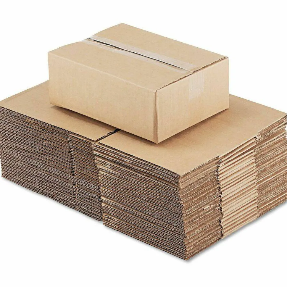 Universal Fixed-Depth Corrugated Shipping Boxes, Regular Slotted Container (RSC), 9" x 12" x 4", Brown Kraft, 25/Bundle