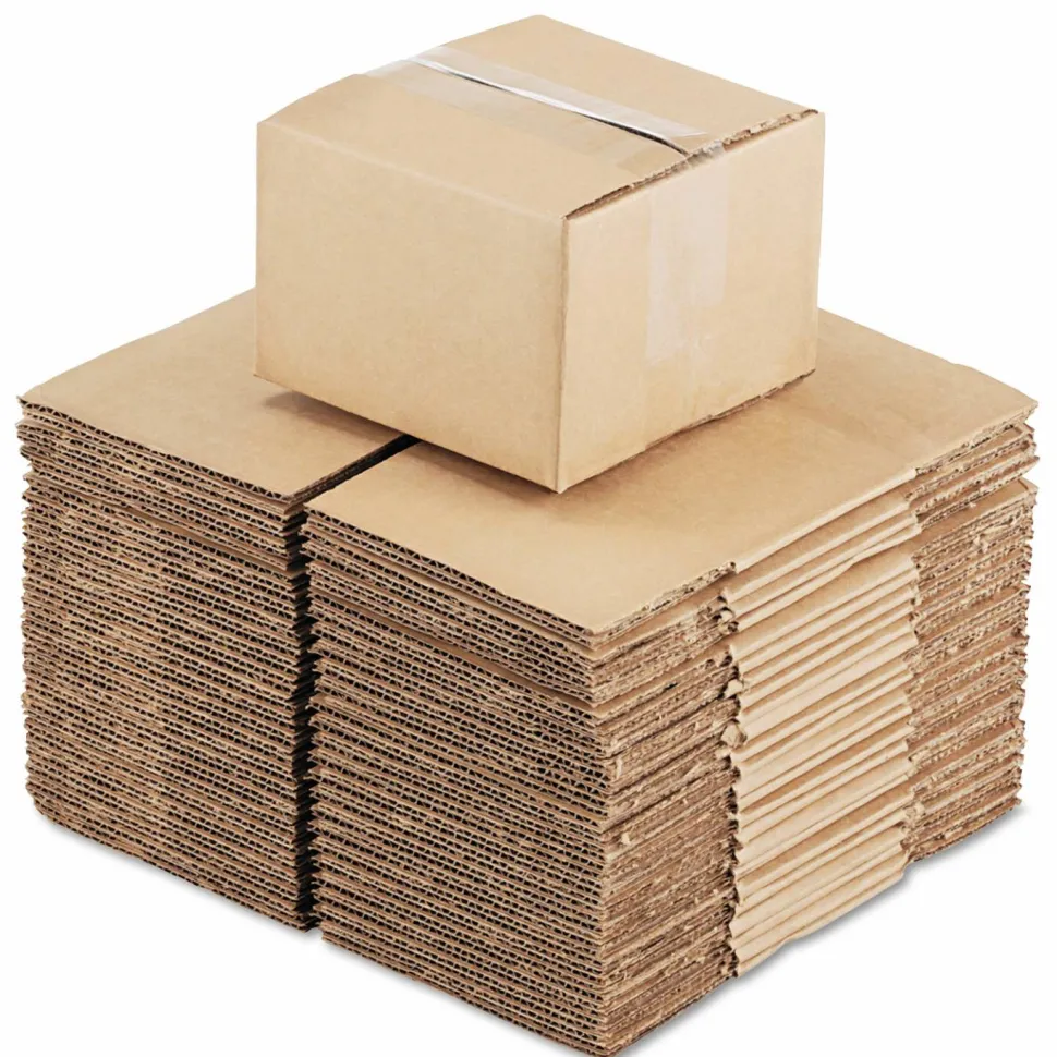 Universal Fixed-Depth Corrugated Shipping Boxes, Regular Slotted Container (RSC), 6" x 6" x 4", Brown Kraft, 25/Bundle
