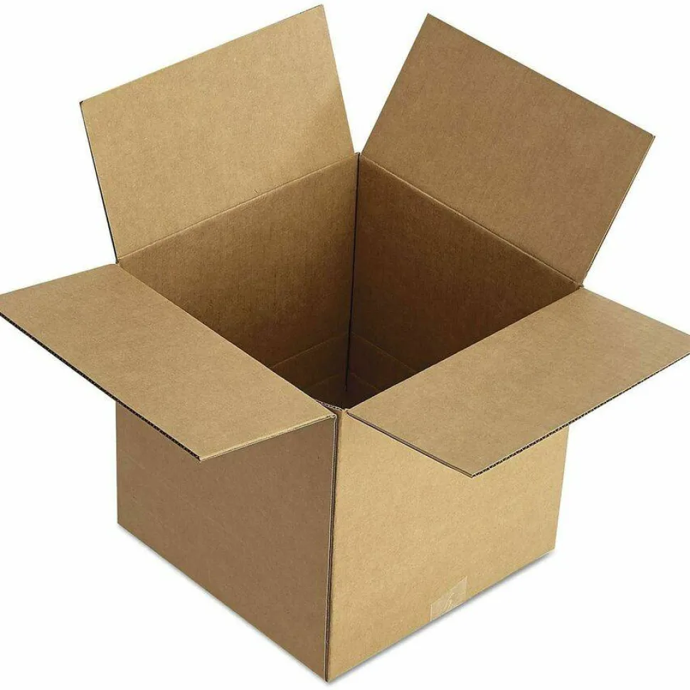 Universal Fixed-Depth Corrugated Shipping Boxes, Regular Slotted Container (RSC), 12" x 12" x 8", Brown Kraft, 25/Bundle