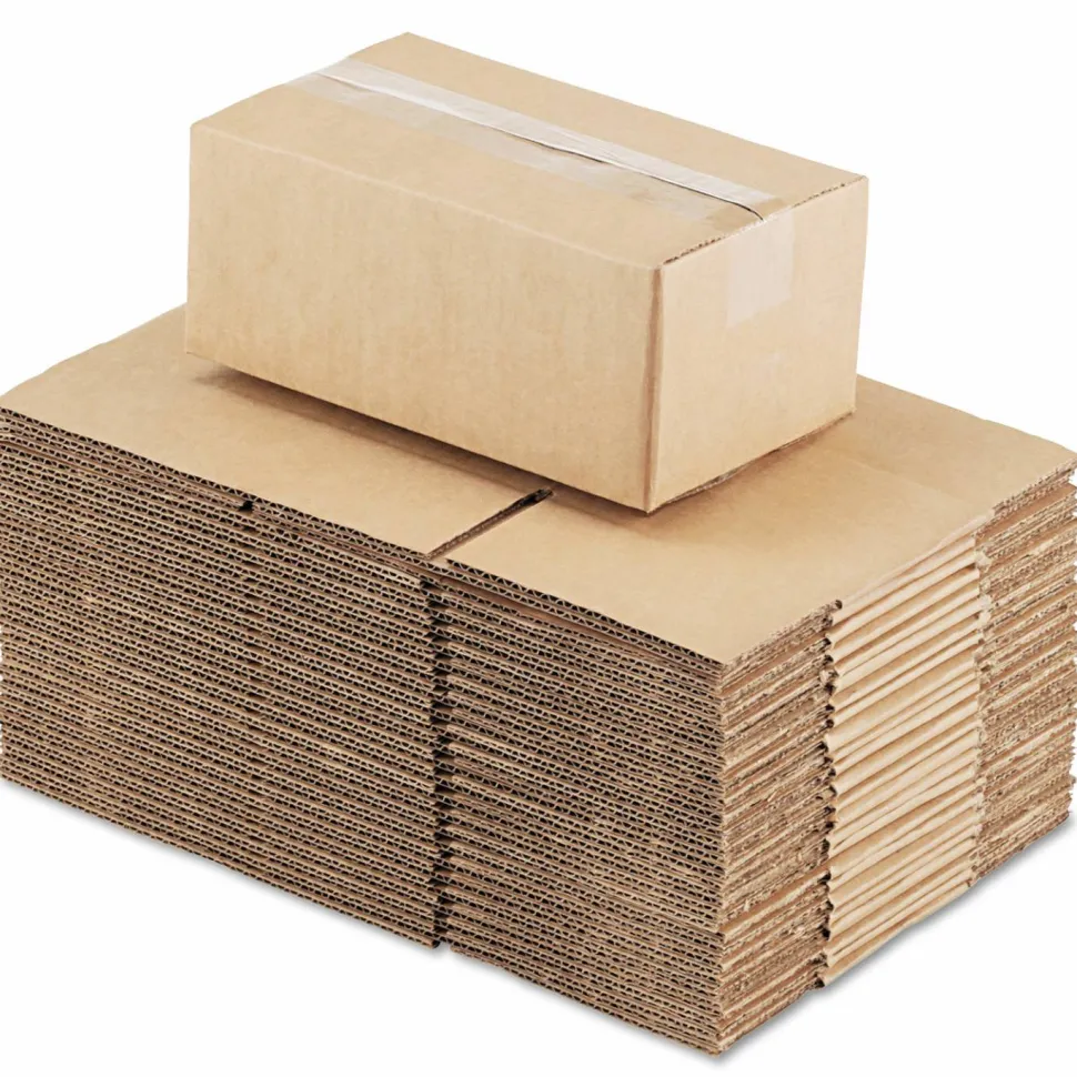 Universal Fixed-Depth Corrugated Shipping Boxes, Regular Slotted Container (RSC), 6" x 10" x 4", Brown Kraft, 25/Bundle