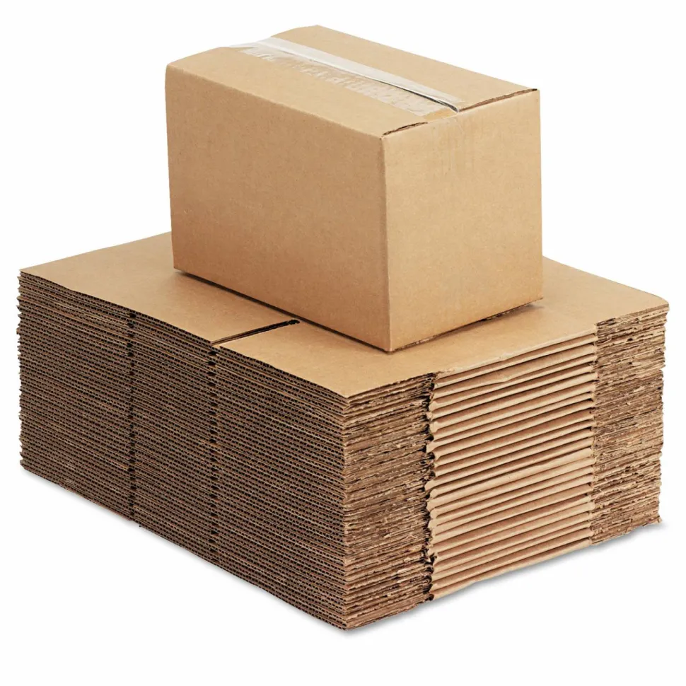 Universal Fixed-Depth Corrugated Shipping Boxes, Regular Slotted Container (RSC), 6" x 10" x 6", Brown Kraft, 25/Bundle