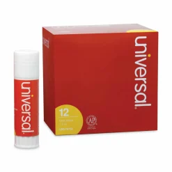 Universal Glue Stick, 1.3 oz, Applies and Dries Clear, 12/Pack