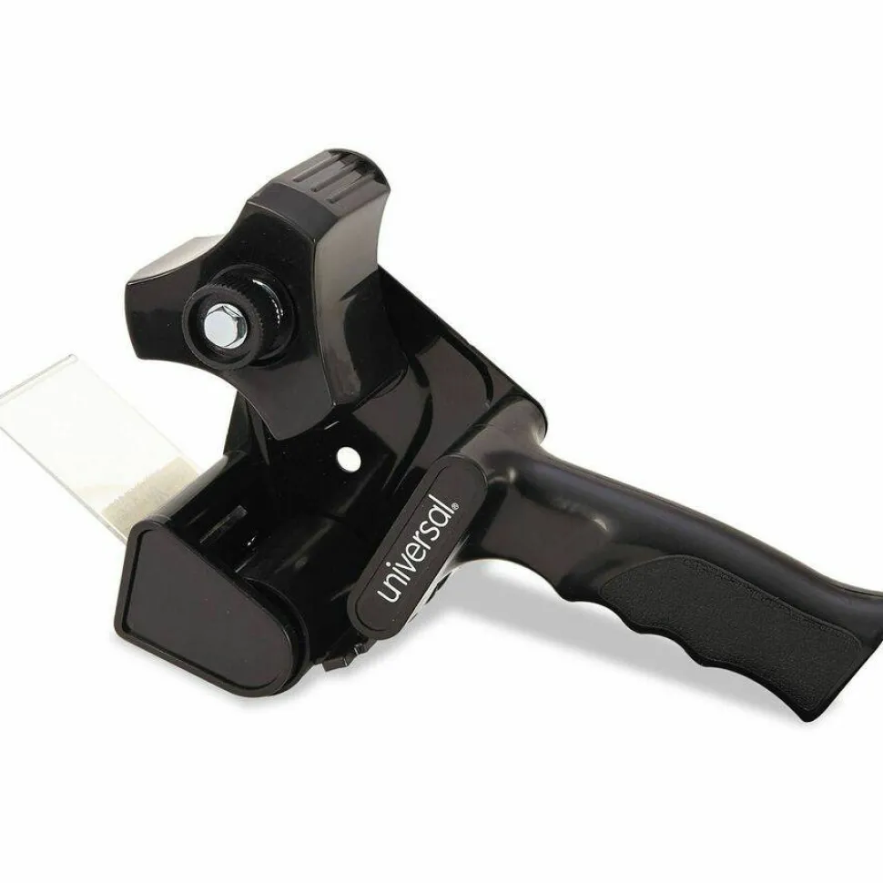 Universal Handheld Box Sealing Tape Dispenser, 3" Core, For Rolls Up to: 2" x 110 yds, Black