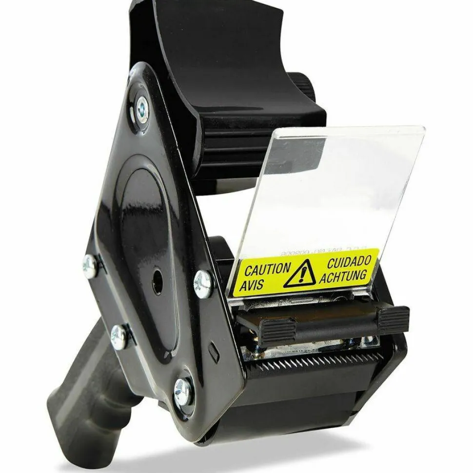 Universal Handheld Box Sealing Tape Dispenser, 3" Core, For Rolls Up to: 2" x 110 yds, Black