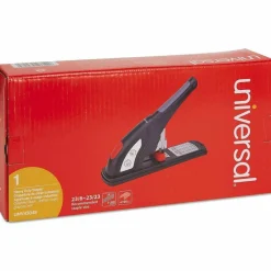 Universal Heavy-Duty Stapler, 200-Sheet Capacity, Black/Graphite/Red