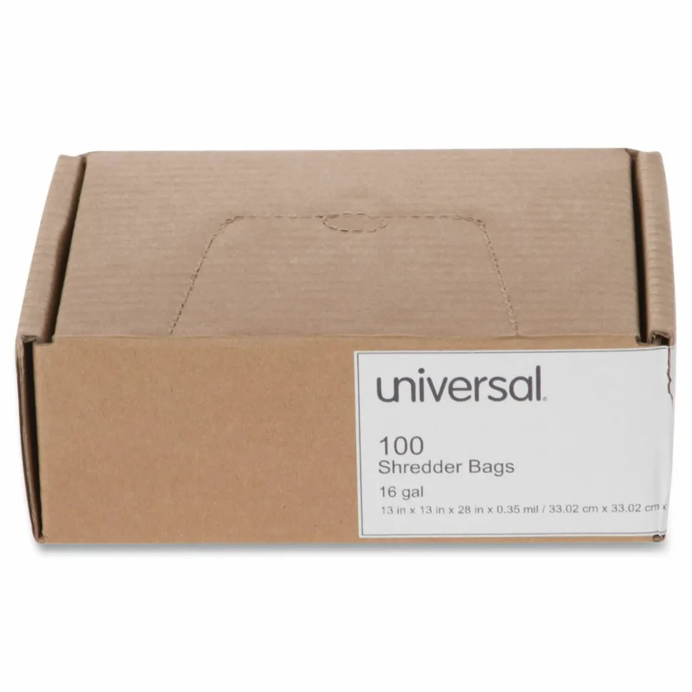 Universal High-Density Shredder Bags, 16 gal Capacity, 100/Box