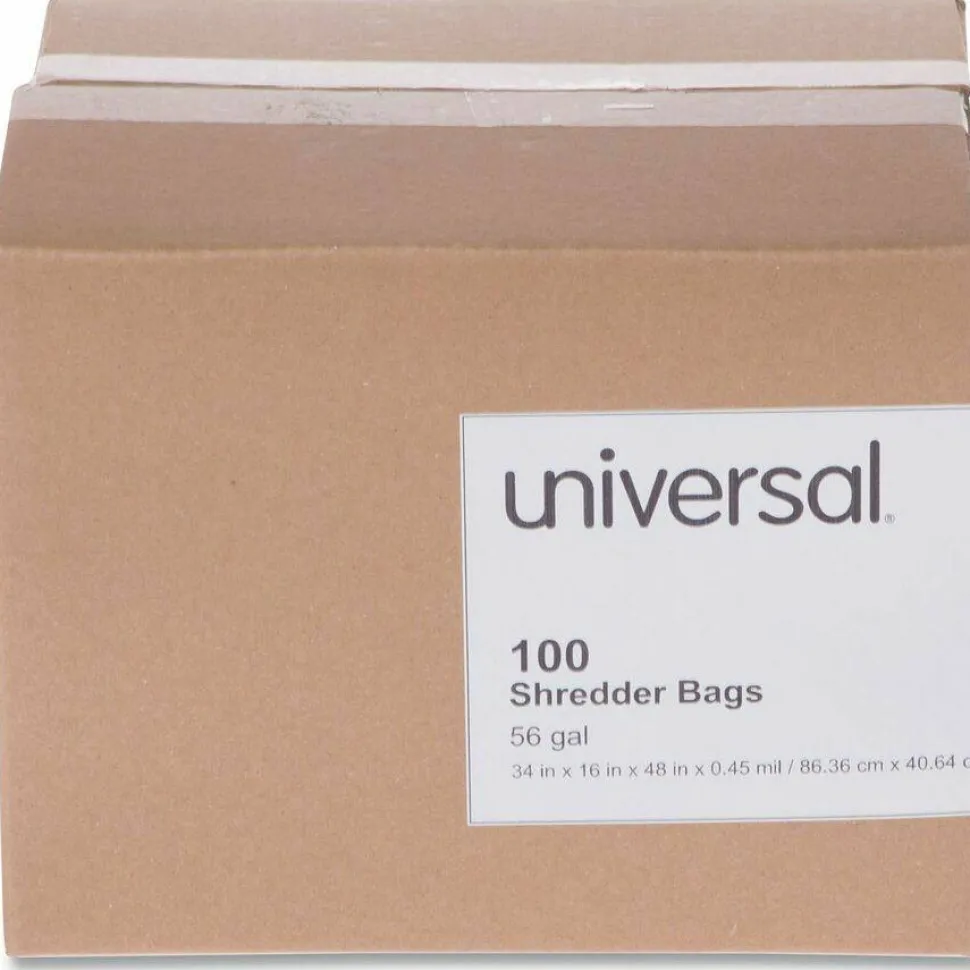Universal High-Density Shredder Bags, 56 gal Capacity, 100/Box