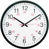 Universal 24-Hour Round Wall Clock, 12 5/8", Black