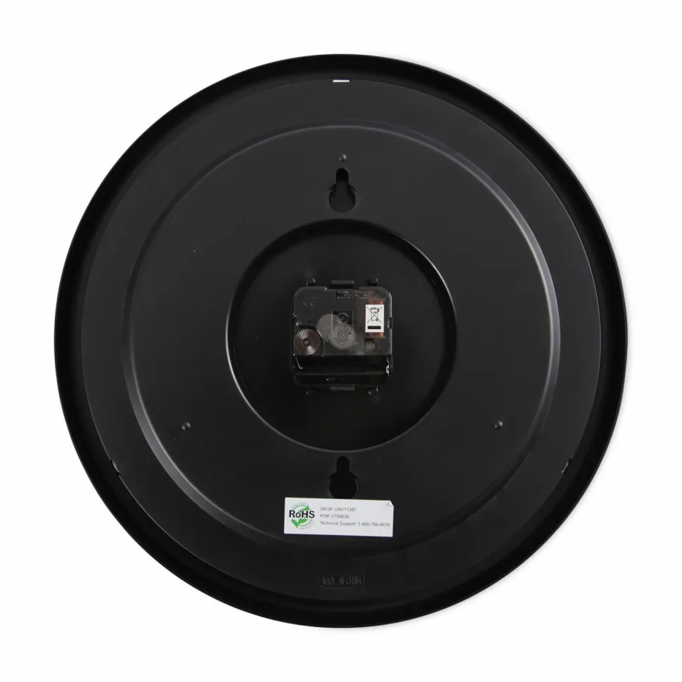 Universal Indoor/Outdoor Clock, 13 1/2", Black