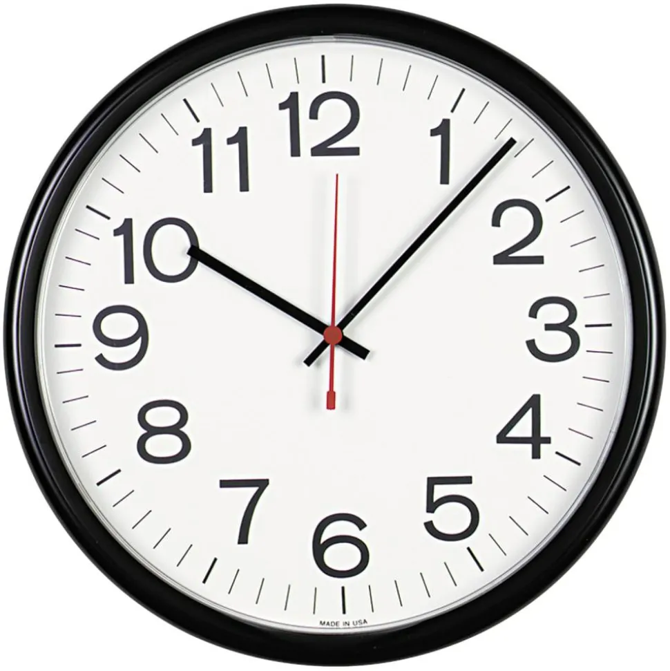 Universal Indoor/Outdoor Clock, 13 1/2", Black