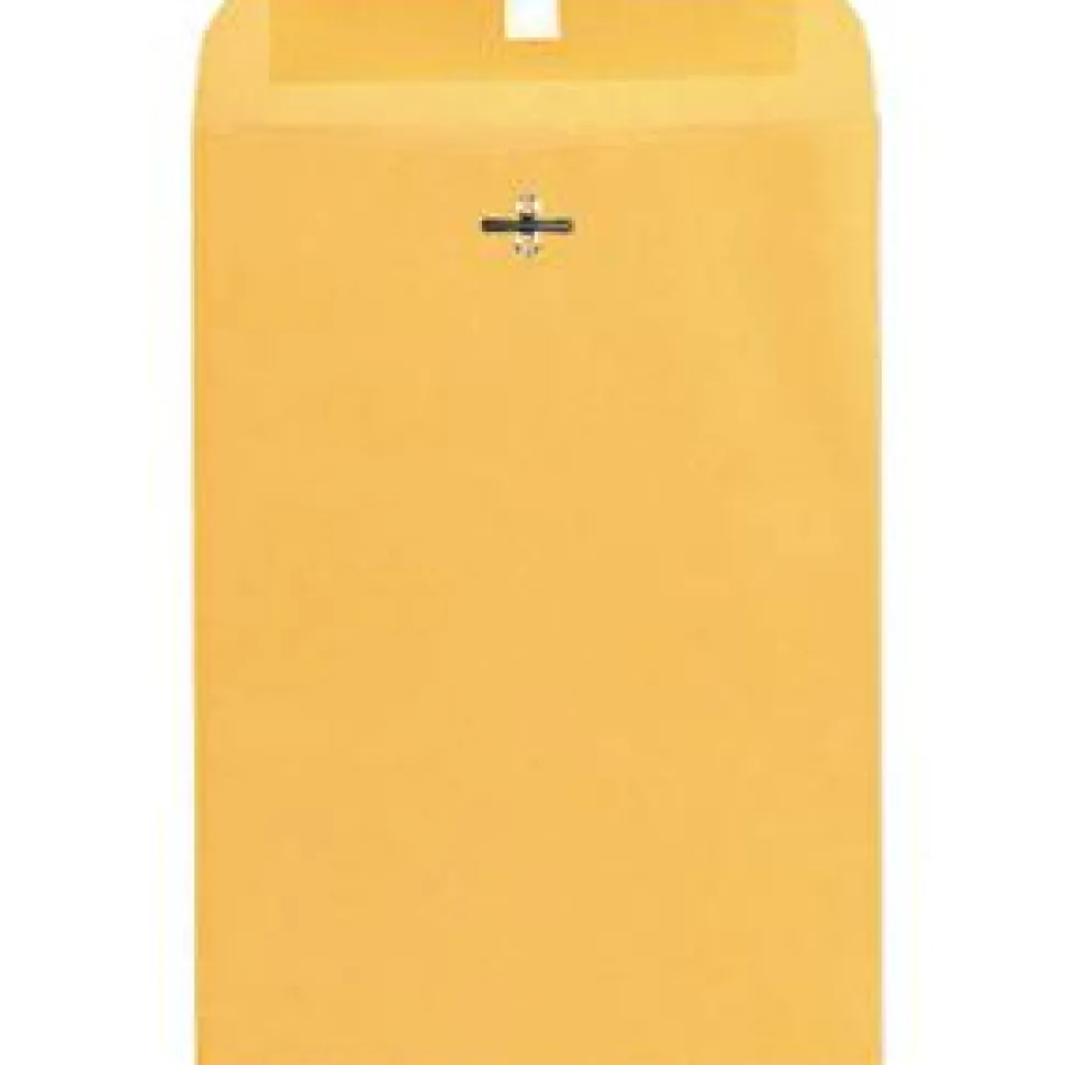 Universal Kraft Clasp Envelope, 28 lb Bond Weight Kraft, #97, Square Flap, Clasp/Gummed Closure, 10 x 13, Brown Kraft, 100/Box