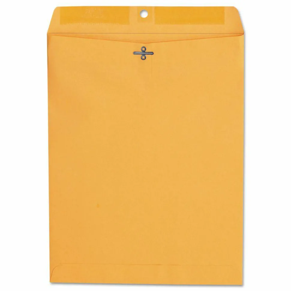 Universal Kraft Clasp Envelope, 28 lb Bond Weight Kraft, #97, Square Flap, Clasp/Gummed Closure, 10 x 13, Brown Kraft, 100/Box