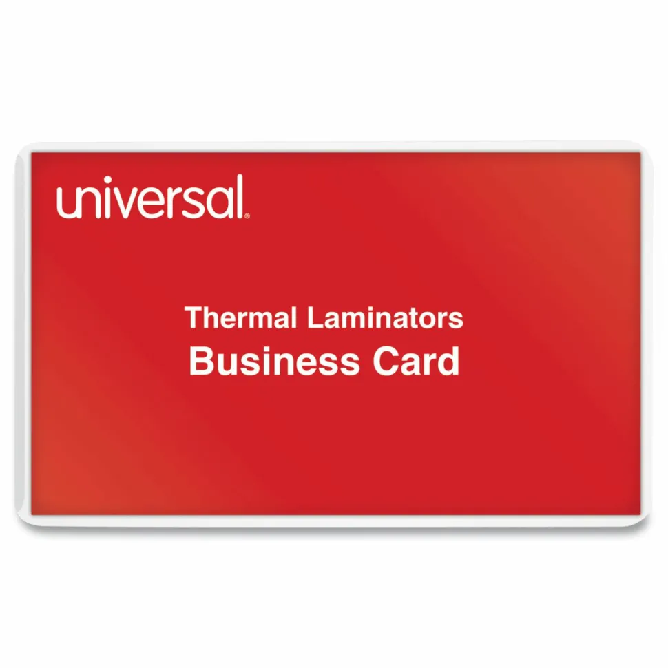 Universal Laminating Pouches, 5 mil, 3.75" x 2.25", Gloss Clear, 100/Box