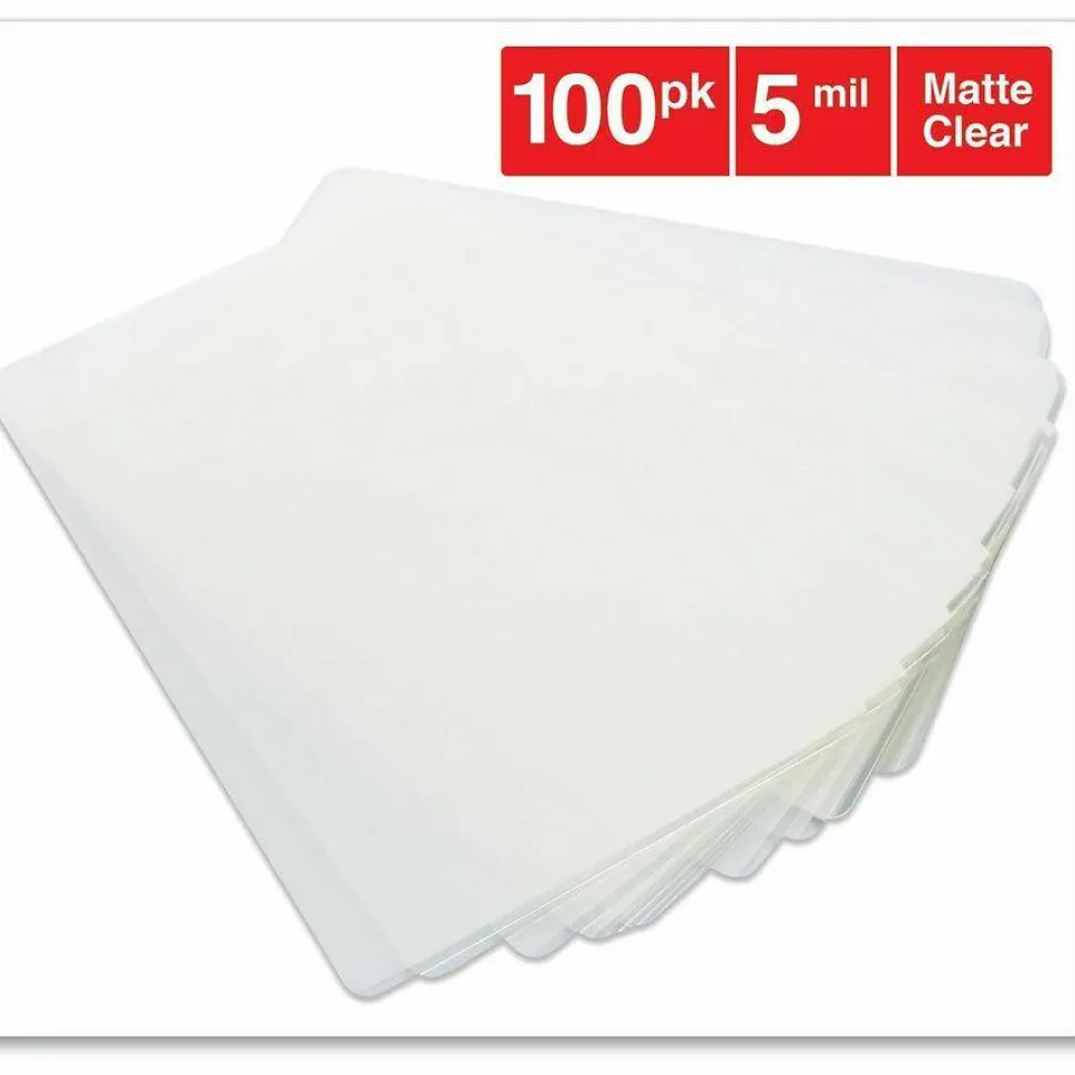 Universal Laminating Pouches, 5 mil, 3.75" x 2.25", Gloss Clear, 100/Box
