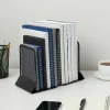 Universal Metal Mesh Bookends, Nonskid Base, 5.38 x 5.38 x 6.75, Black, Pair