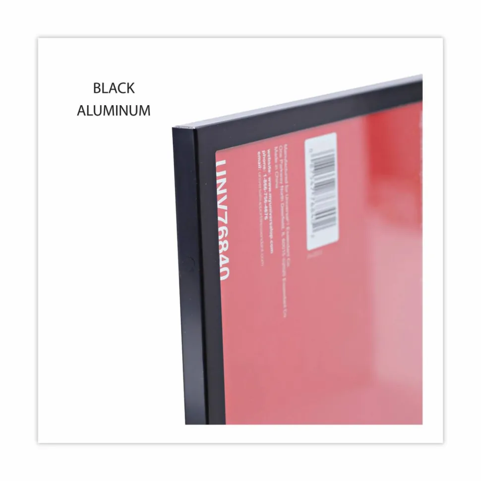 Universal Metal Photo Frame, Aluminum, 8.5 x 11, Black