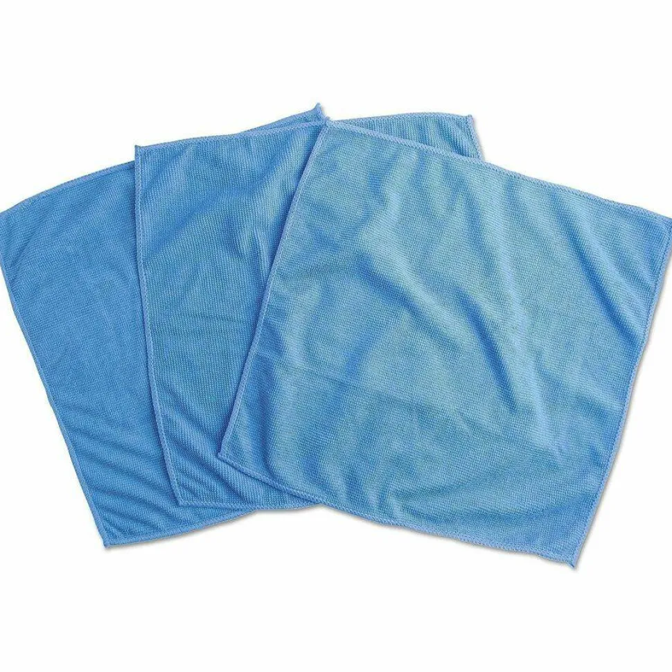 Universal Microfiber Cleaning Cloth, 12 x 12, Blue, 3/Pack