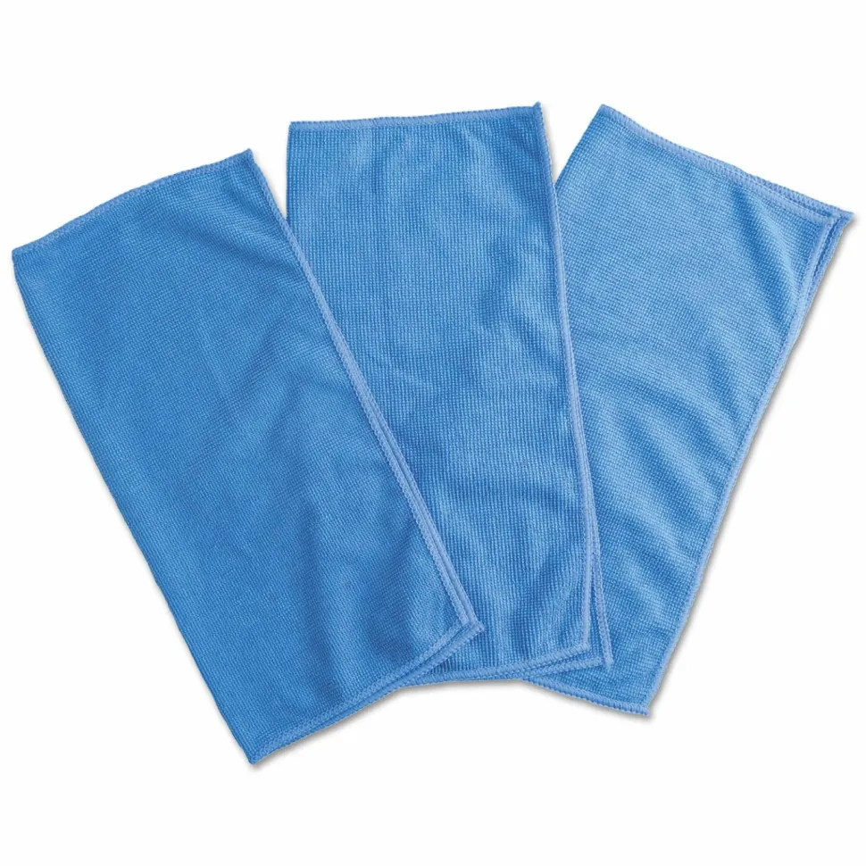 Universal Microfiber Cleaning Cloth, 12 x 12, Blue, 3/Pack
