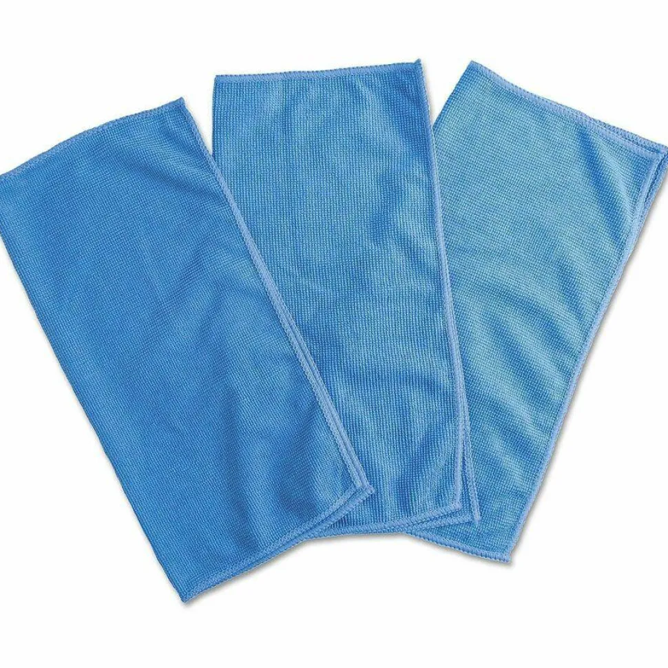 Universal Microfiber Cleaning Cloth, 12 x 12, Blue, 3/Pack