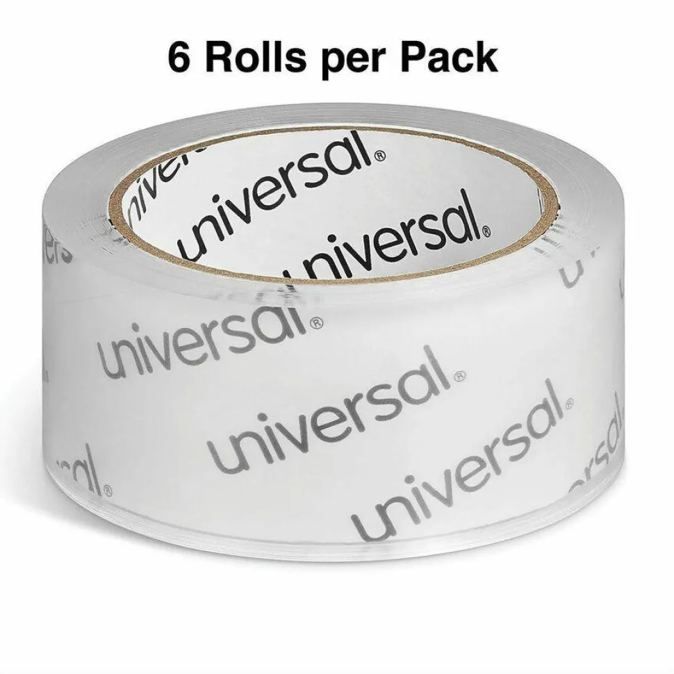 Universal Moving and Storage Packing Tape, 3" Core, 1.88" x 54.6 yd, Clear, 6/Pack