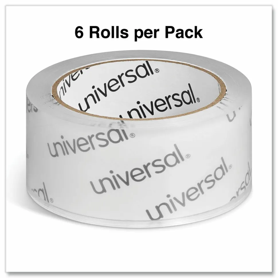 Universal Moving and Storage Packing Tape, 3" Core, 1.88" x 54.6 yd, Clear, 6/Pack