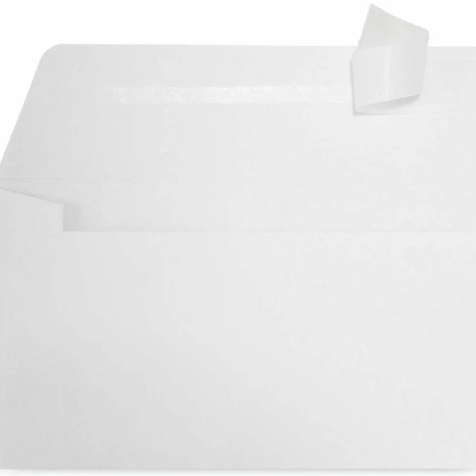 Universal Peel Seal Strip Business Envelope, Address Window, #10, Square Flap, Self-Adhesive Closure, 4.13 x 9.5, White, 500/Box