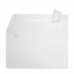 Universal Peel Seal Strip Business Envelope, Address Window, #10, Square Flap, Self-Adhesive Closure, 4.13 x 9.5, White, 500/Box