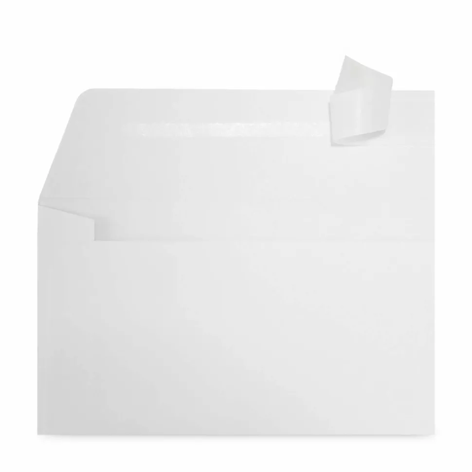 Universal Peel Seal Strip Business Envelope, Address Window, #10, Square Flap, Self-Adhesive Closure, 4.13 x 9.5, White, 500/Box