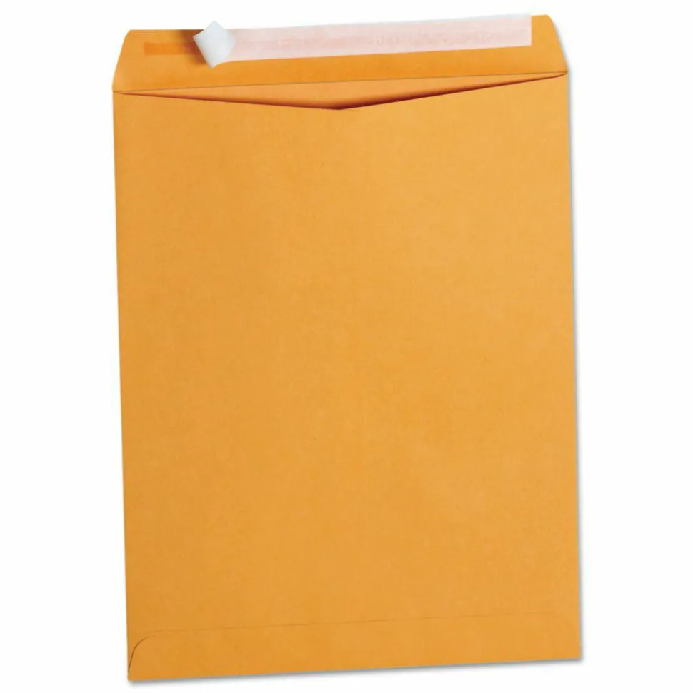 Universal Peel Seal Strip Catalog Envelope, #13 1/2, Square Flap, Self-Adhesive Closure, 10 x 13, Natural Kraft, 100/Box