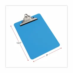 Universal Plastic Clipboard with High Capacity Clip, 1.25