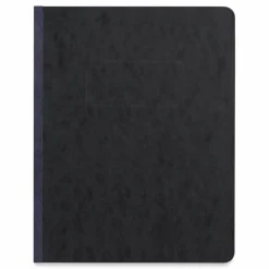 Universal Pressboard Report Cover, Two-Piece Prong Fastener, 3" Capacity, 8.5 x 11, Black/Black