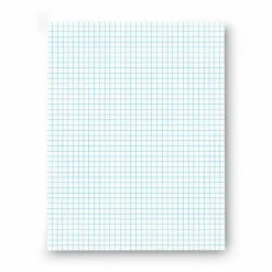 Universal Quadrille-Rule Glue Top Pads, Quadrille Rule (4 sq/in), (50) White 8.5 x 11 Sheets, Dozen