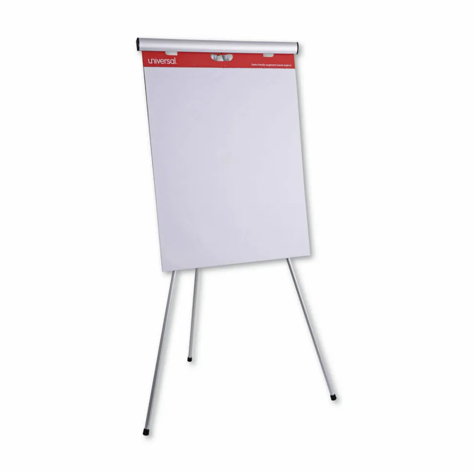 Universal Renewable Resource Sugarcane Based Easel Pads, Unruled, (50) White 27 x 34 Sheets, 2/Carton