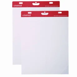 Universal Renewable Resource Sugarcane Based Easel Pads, Unruled, (50) White 27 x 34 Sheets, 2/Carton